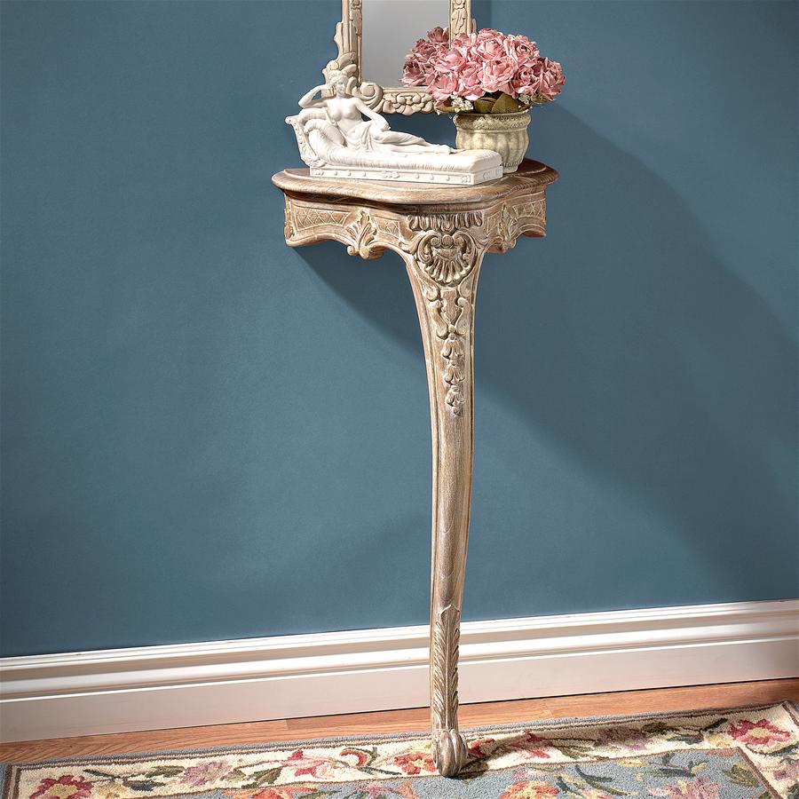 Petite Louis XV Style Wall Mount Console Table
