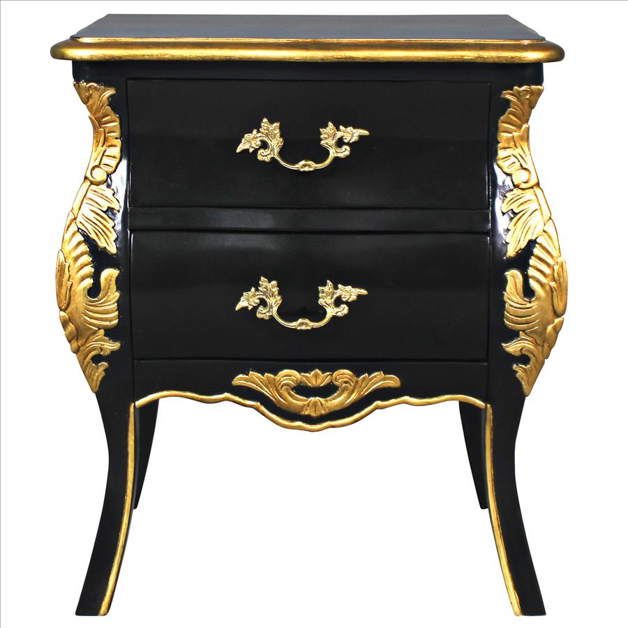 Saint-Honore Nightstand Bombe Side Table: Each