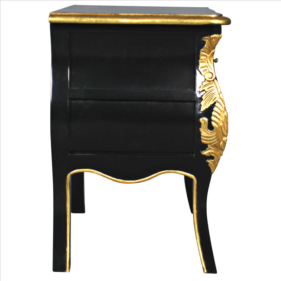 Saint-Honore Nightstand Bombe Side Table: Each