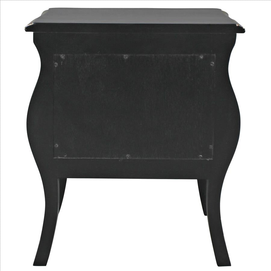 Saint-Honore Nightstand Bombe Side Table: Each