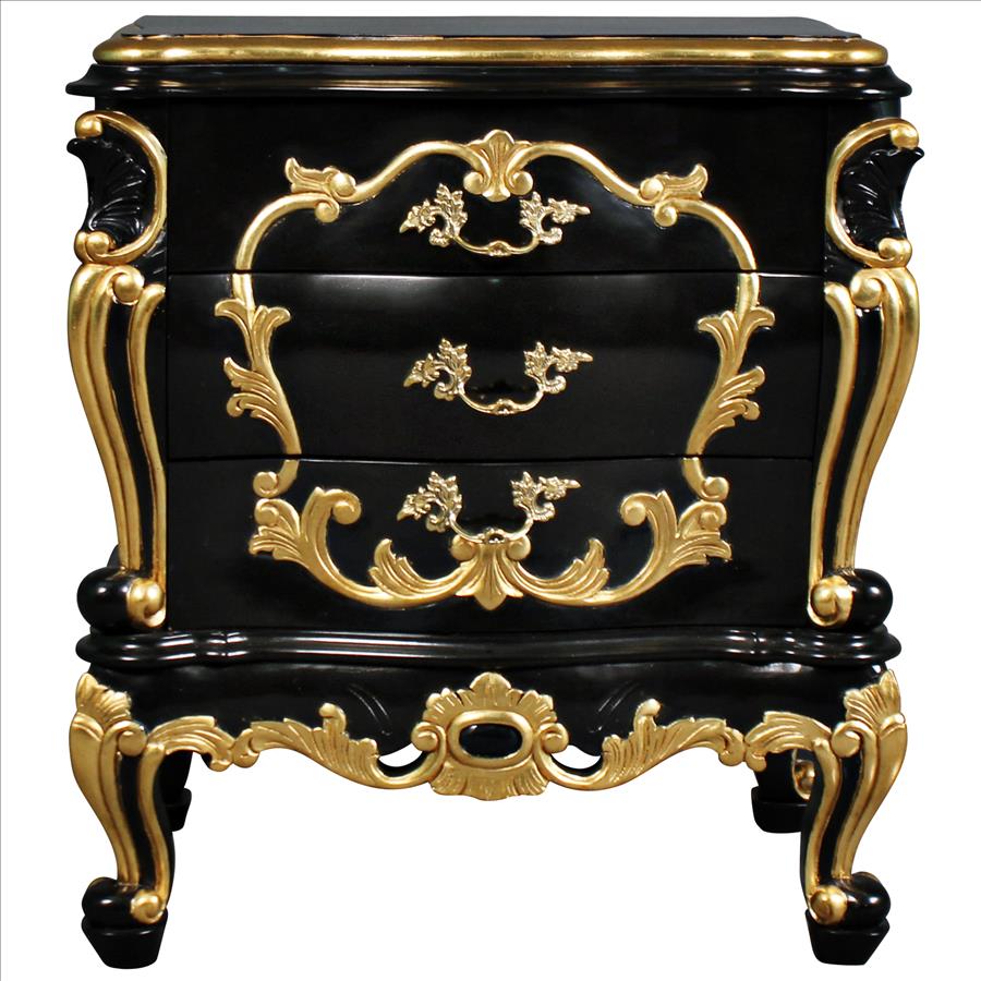 Viennese Rococo Mahogany Nightstand Side Table