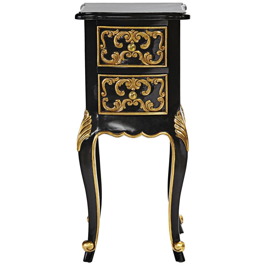 Princess Josephine's French Baroque Petite Bedside Table: Each