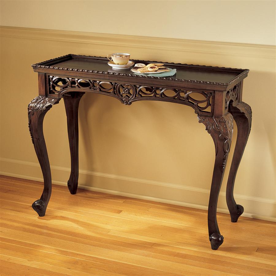 Filigree Mahogany Console Table