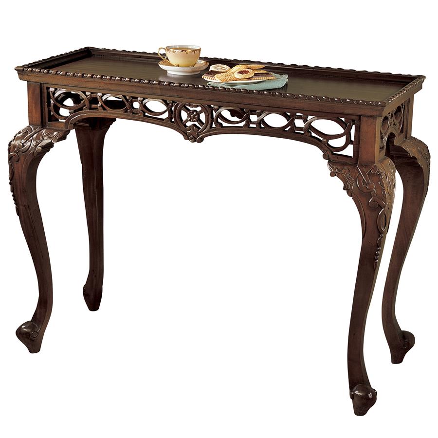 Filigree Mahogany Console Table