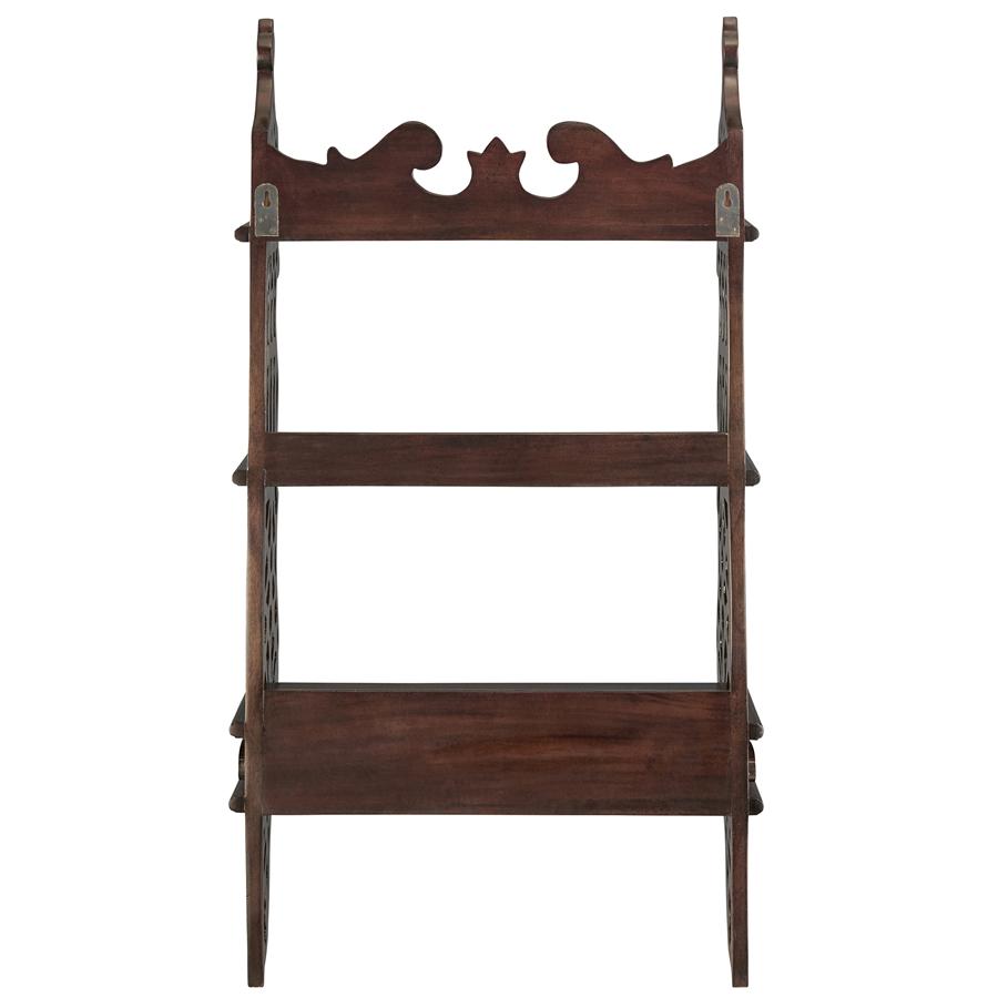 Chinese Chippendale-Style Hardwood Curio Shelves