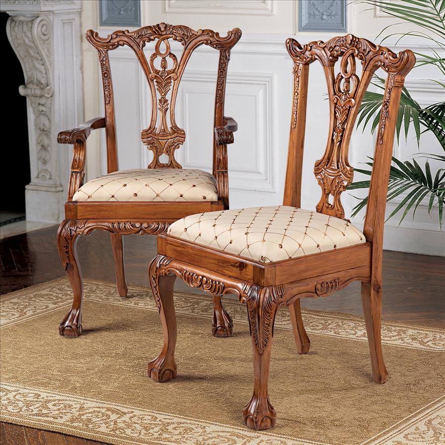 English Chippendale Chairs: Set of Six (2 Armchairs, 4 Side Chairs)