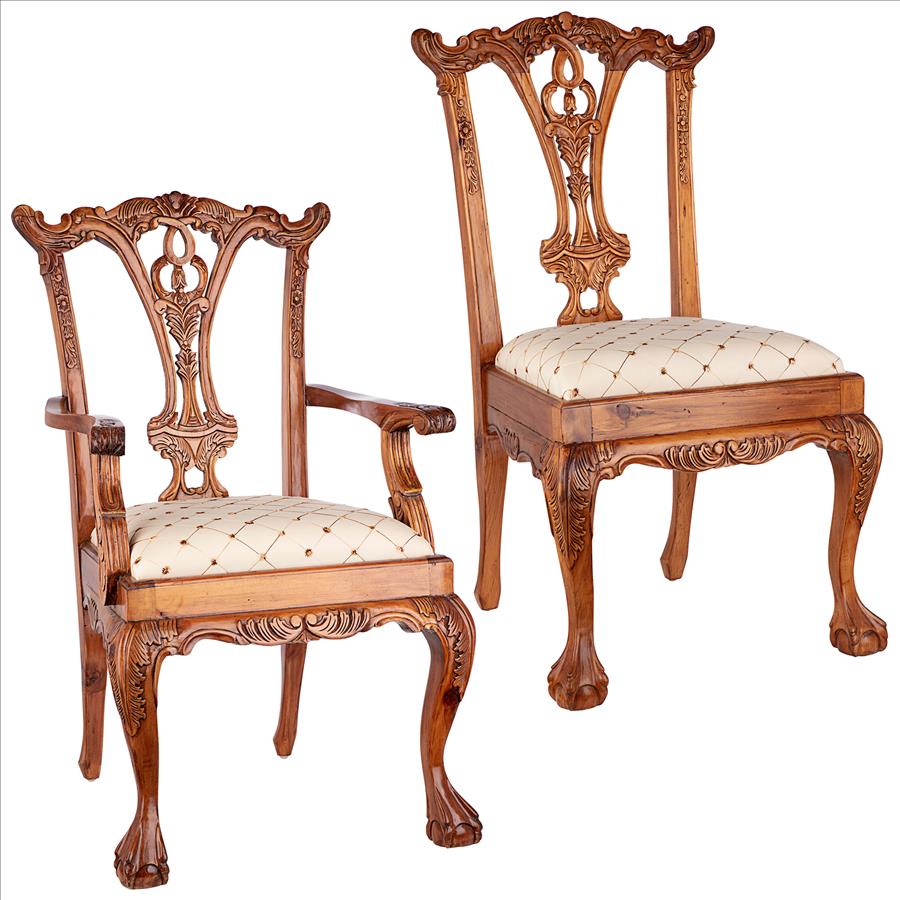 English Chippendale Chairs: Set of Six (2 Armchairs, 4 Side Chairs)