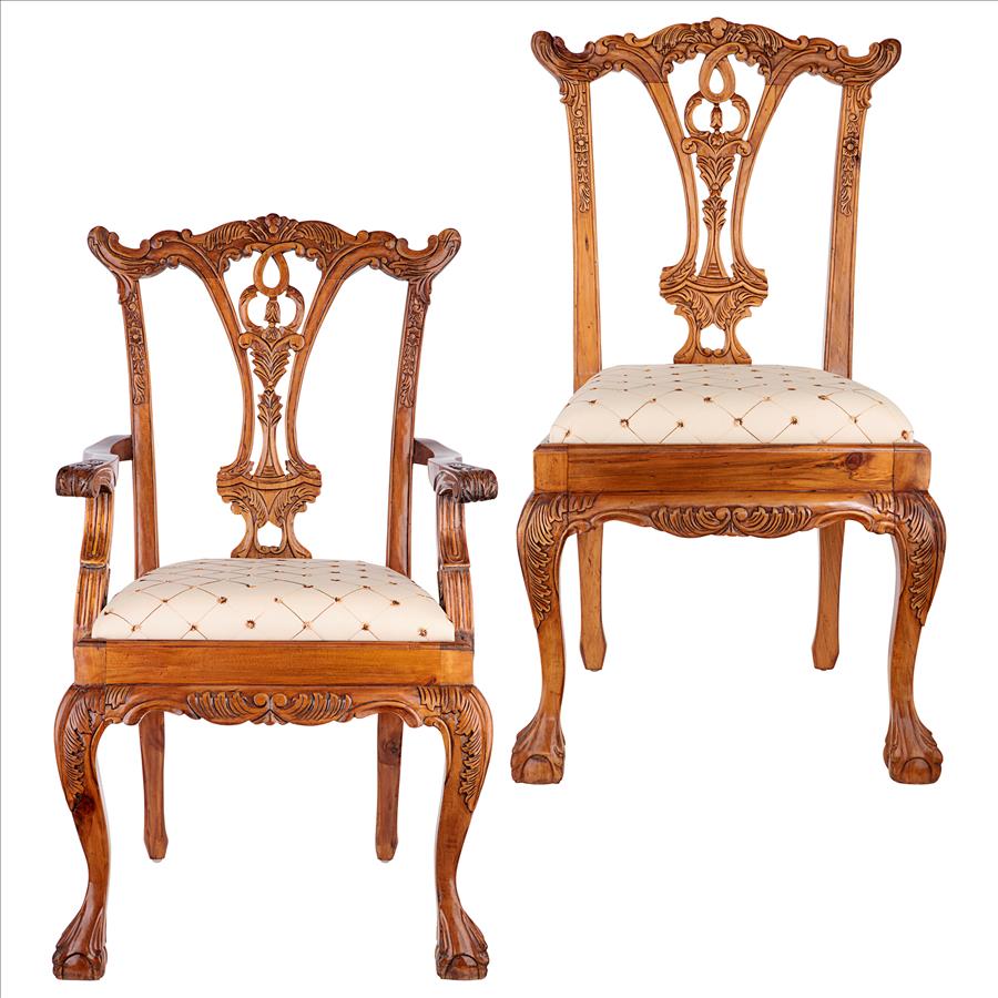 English Chippendale Chairs: Set of Six (2 Armchairs, 4 Side Chairs)