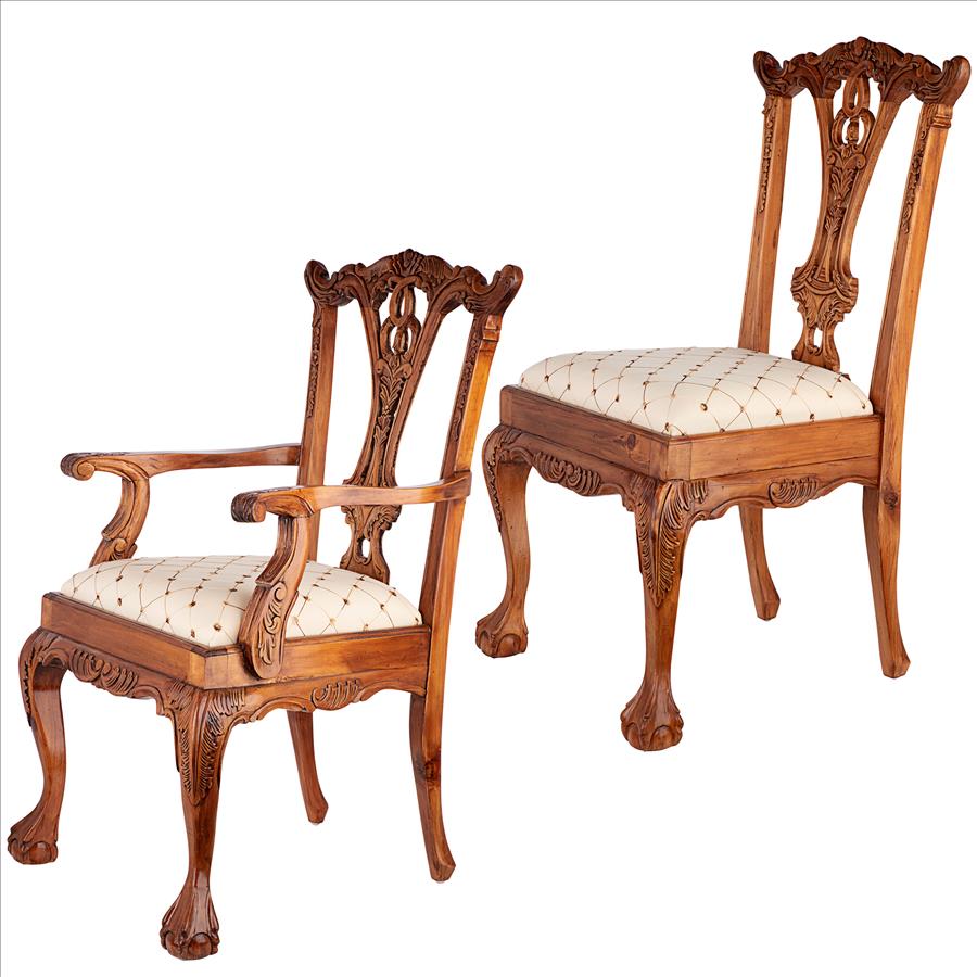 English Chippendale Chairs: Set of Six (2 Armchairs, 4 Side Chairs)