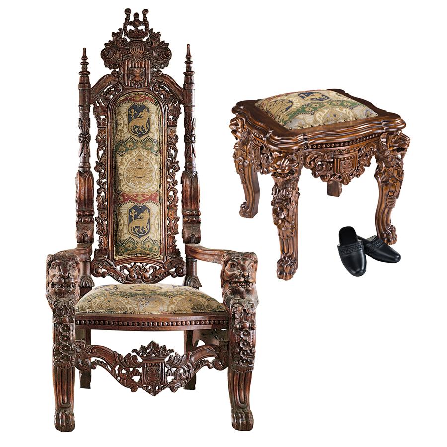 The Lord Raffles Throne and Ottoman Set