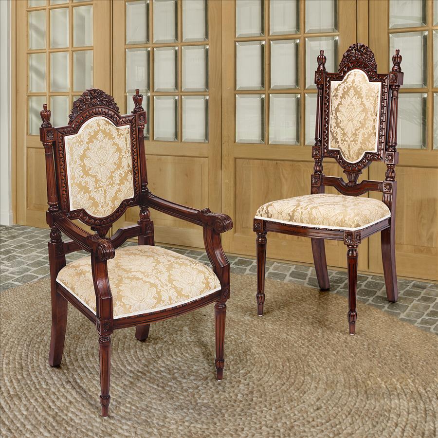 Salon des Rosiers Dining Chairs: Set of Six - Two Armchairs and 4 Side Chairs