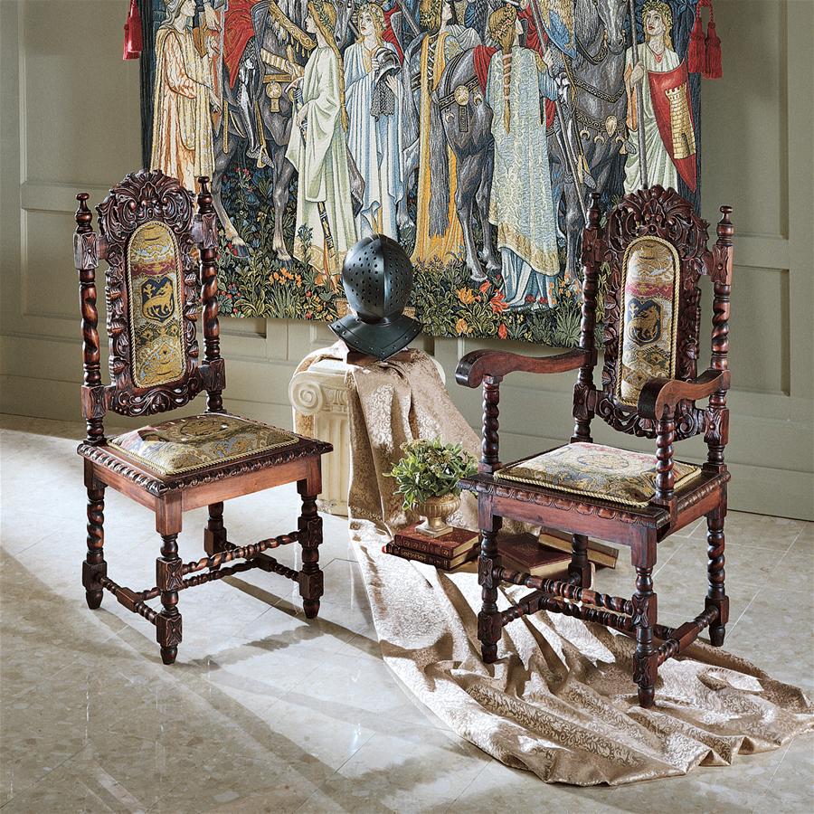 Charles II Chairs: Set of Four Side Chairs and Two Armchairs