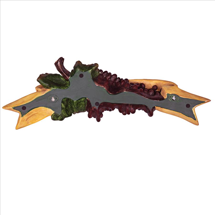 In Vino Veritas Italian Sign Grape Wall Sculpture