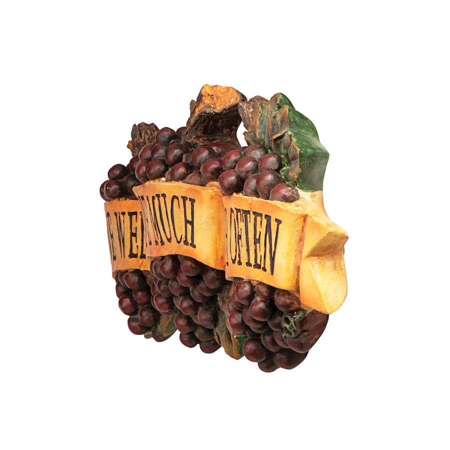 Live-Love-Laugh Italian Sign Grape Wall Sculpture