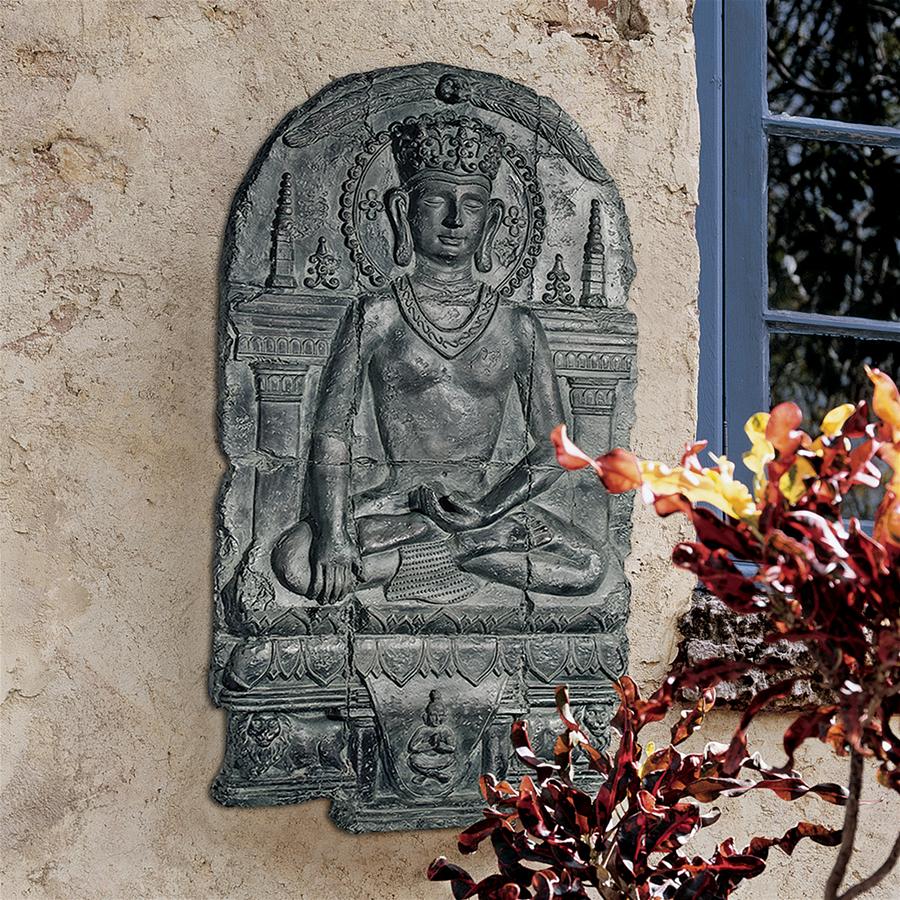 Earth Witness Buddha Wall Sculpture: Large