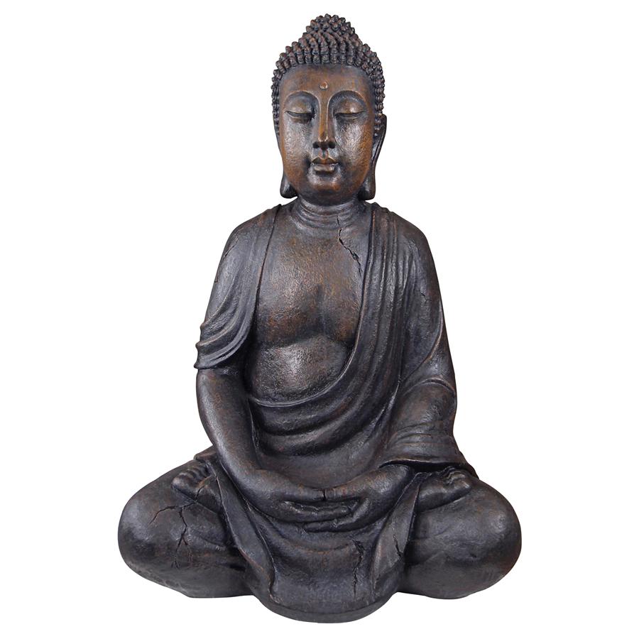 Meditative Buddha of the Grand Temple: Basalt Finish, Large