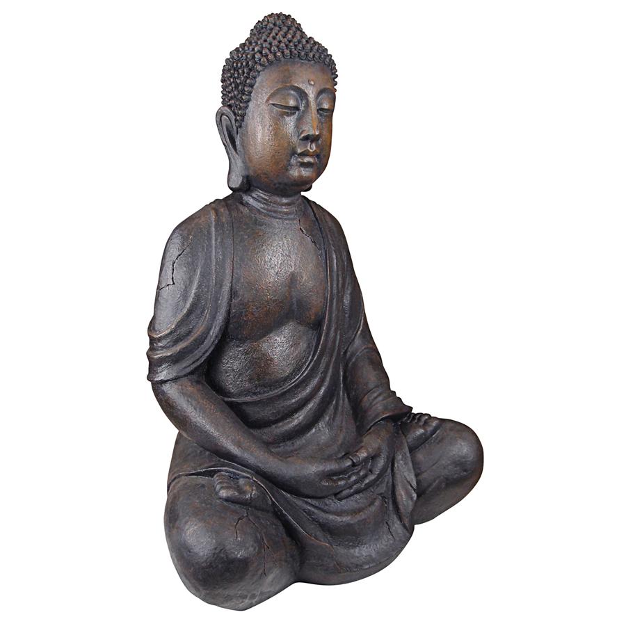 Meditative Buddha of the Grand Temple: Basalt Finish, Large