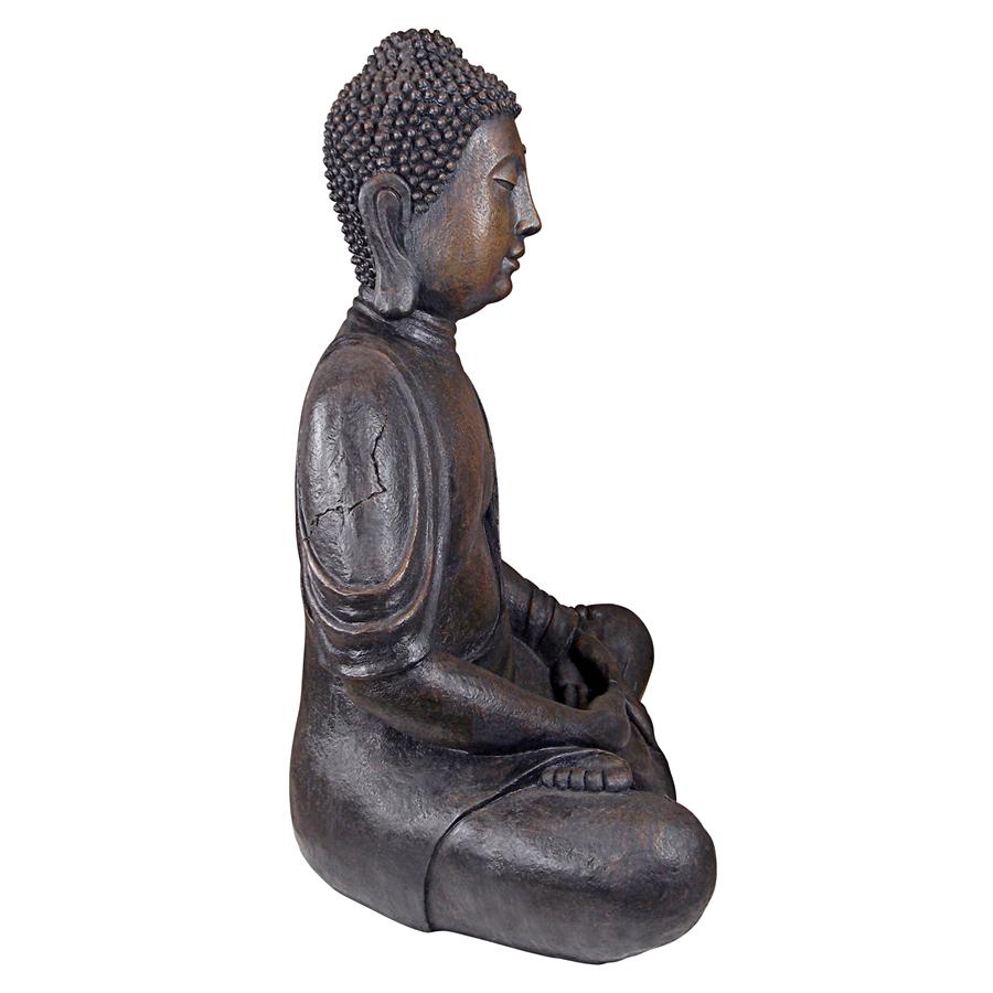 Meditative Buddha of the Grand Temple: Basalt Finish, Large