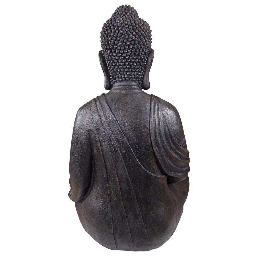 Meditative Buddha of the Grand Temple: Basalt Finish, Large