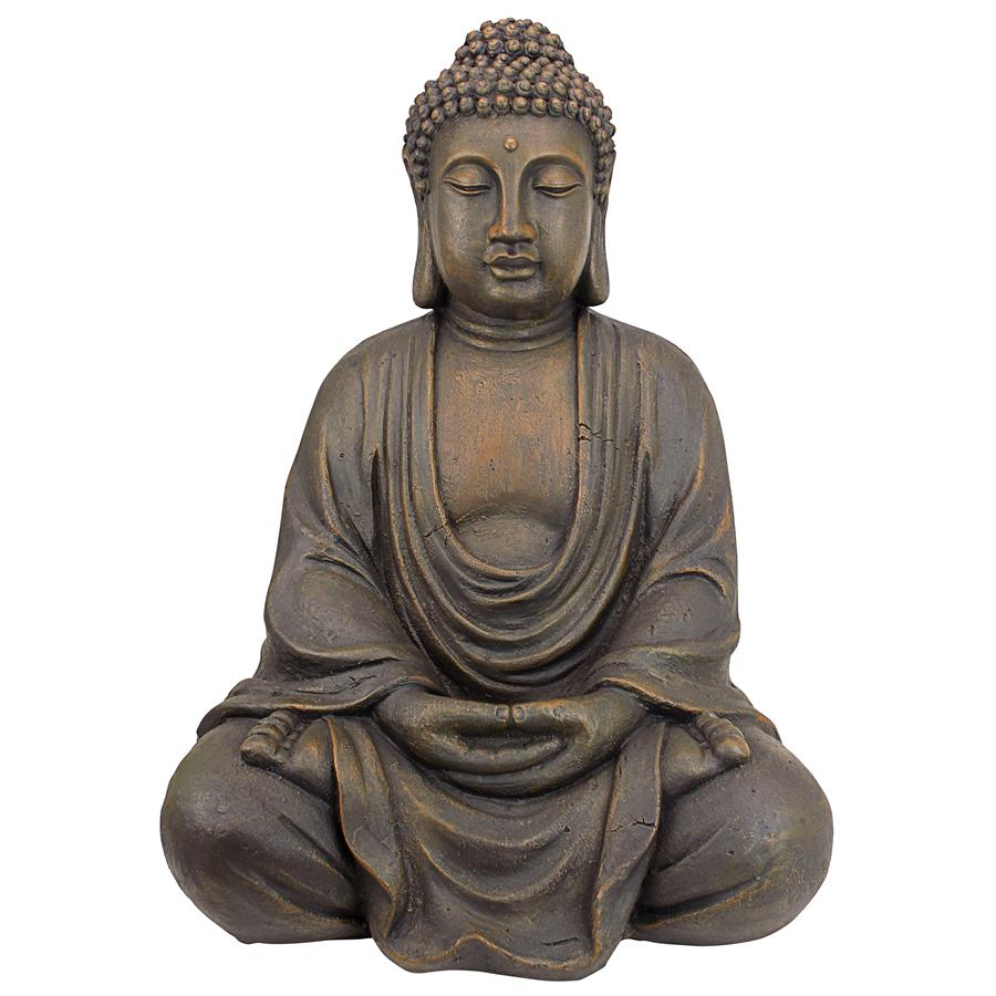 Meditative Buddha of the Grand Temple: Basalt Finish, Medium