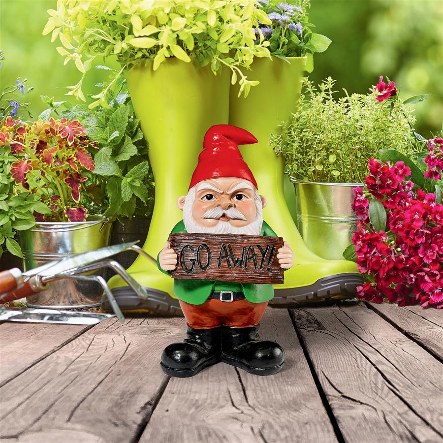 Mr. Bad Attitude Unwelcoming Garden Gnome Statue