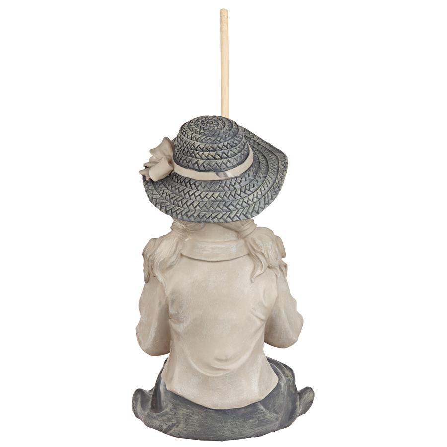 Nellie's Big Catch Fisherwoman Statue: Medium