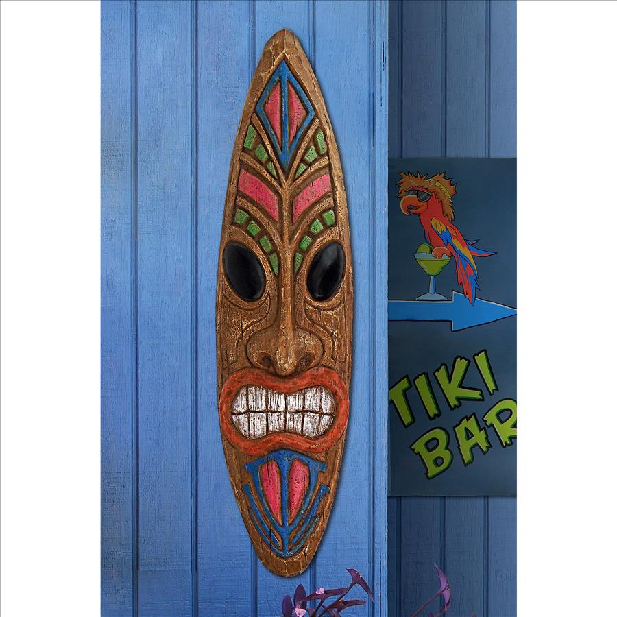 Ka Hekili Thunder God Tiki Mask Wall Sculpture: Each