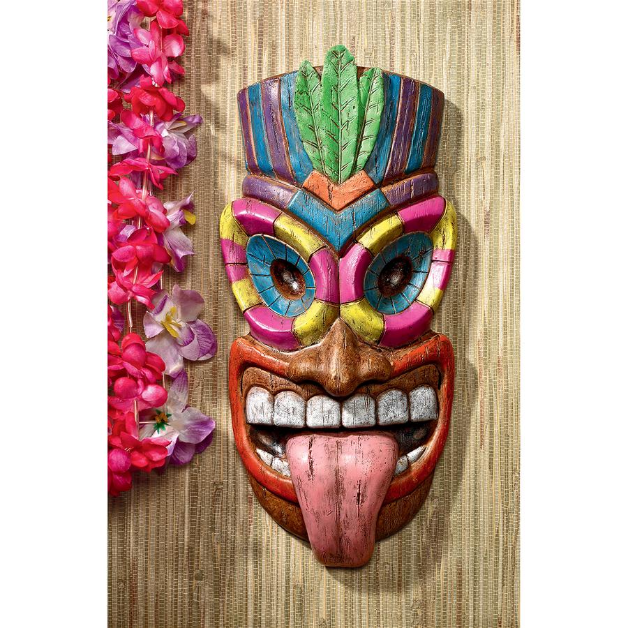 Maika 'l' ole, God of the Hawaiian Isle Tiki Mask Wall Sculpture