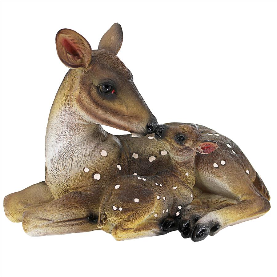 Mother's Love Doe and Fawn Statue: Medium