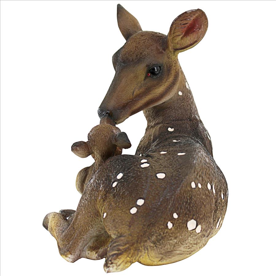 Mother's Love Doe and Fawn Statue: Medium