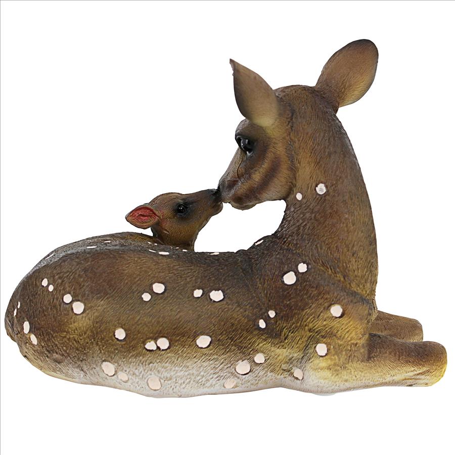 Mother's Love Doe and Fawn Statue: Medium