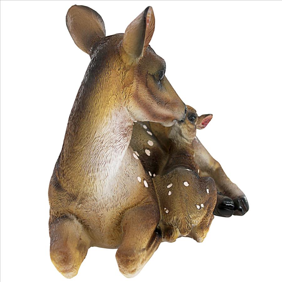 Mother's Love Doe and Fawn Statue: Medium