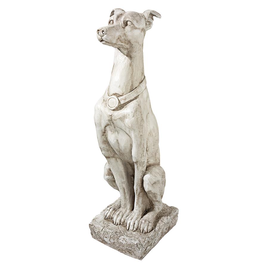 Art Deco Whippet Greyhound Sentinel Dog Statue