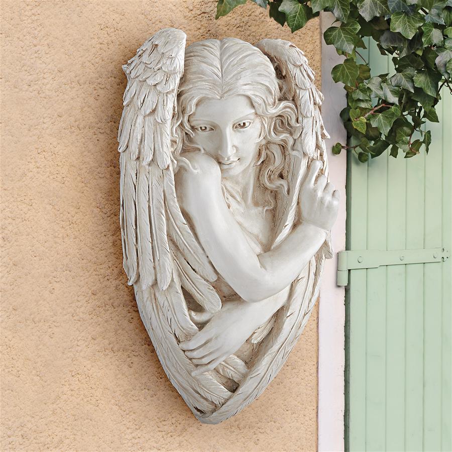 Tristan the Timid Angel Wall Sculpture