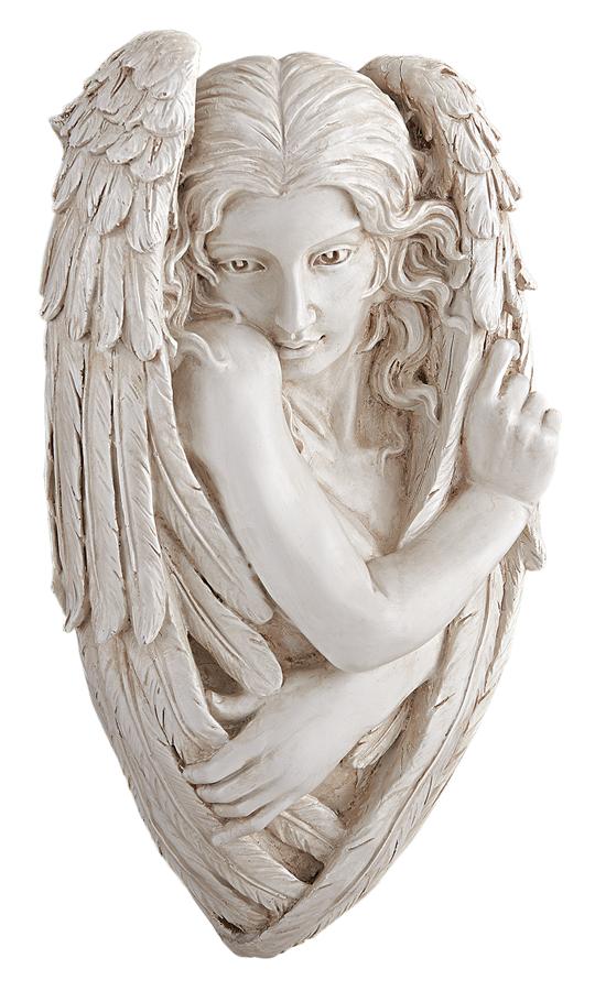 Tristan the Timid Angel Wall Sculpture