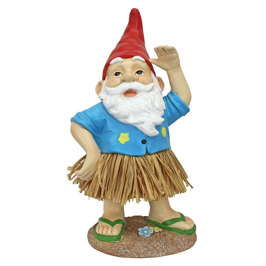 Hawaiian Hank Grass Skirt Gnome Statue
