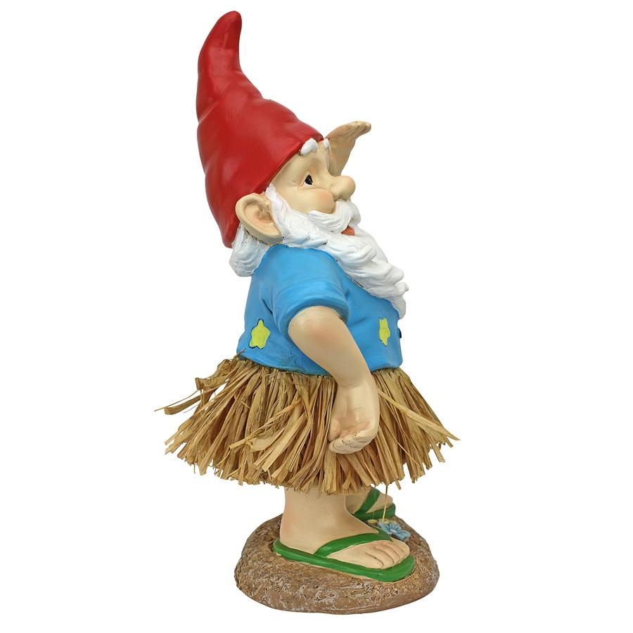 Hawaiian Hank Grass Skirt Gnome Statue