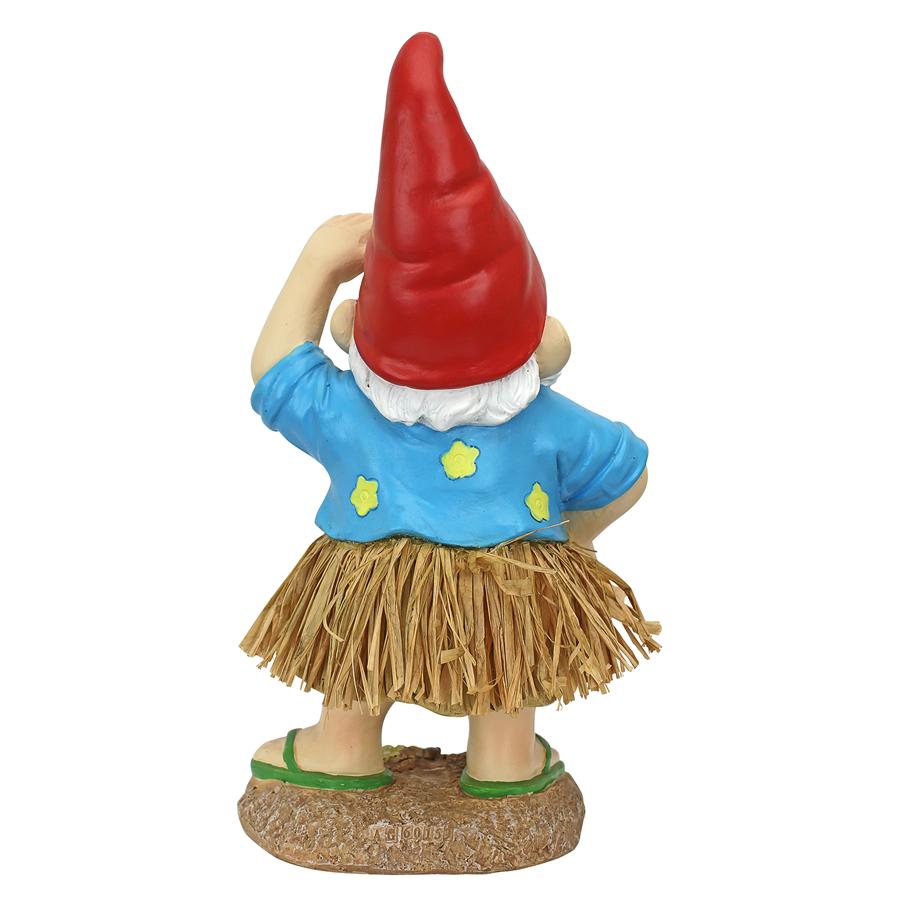 Hawaiian Hank Grass Skirt Gnome Statue