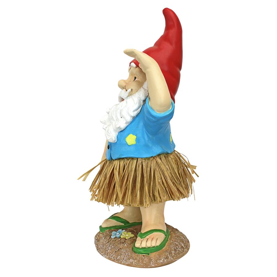 Hawaiian Hank Grass Skirt Gnome Statue