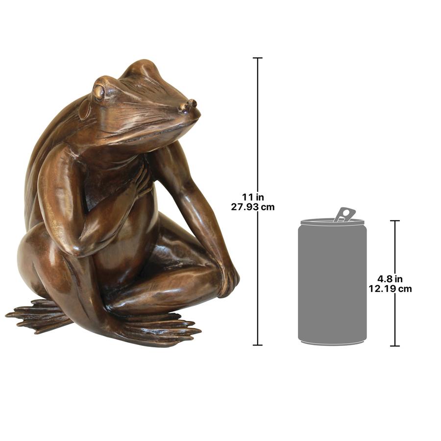 Forever in my Heart: Frog Cast Bronze Garden Statue