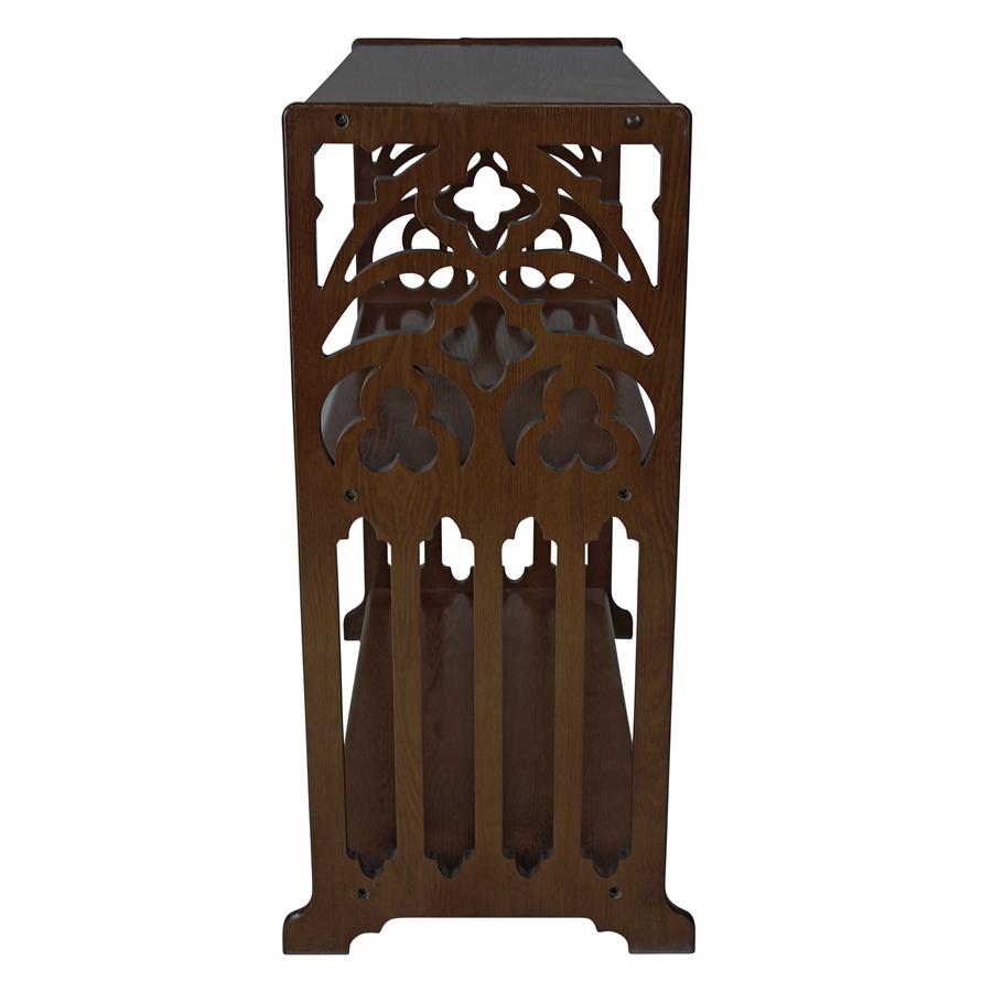 St. Thomas Aquinas Gothic Wooden Bookshelf