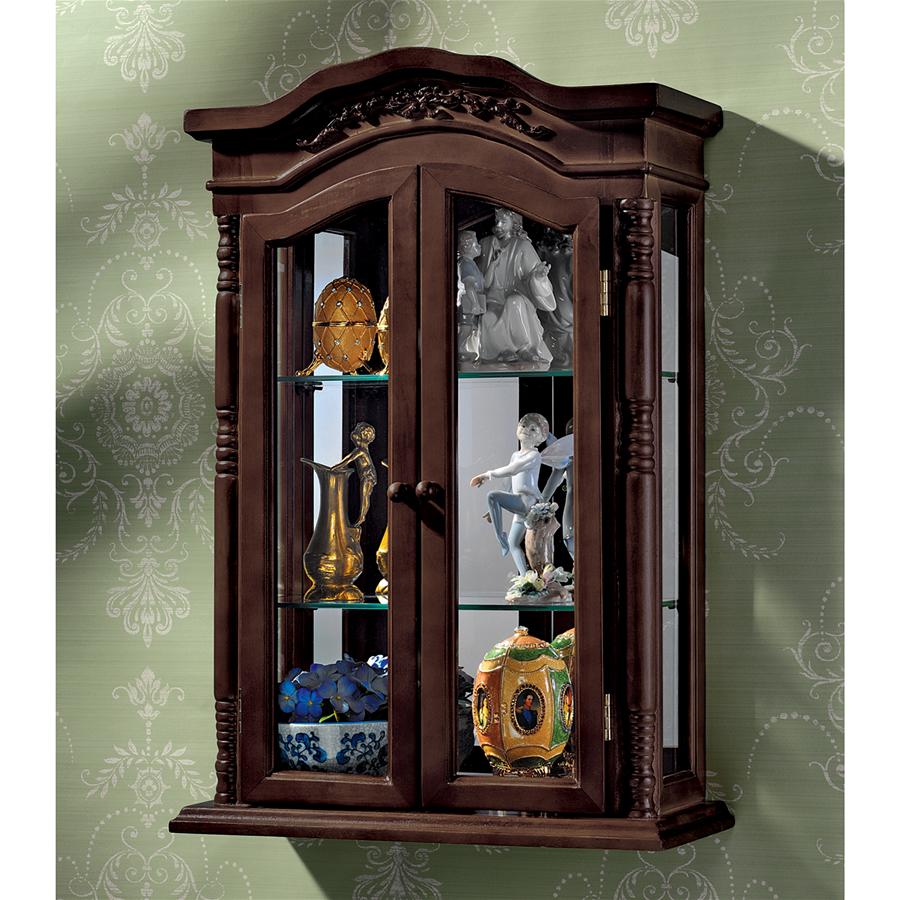 Beacon Hill Hardwood Wall Curio Cabinet