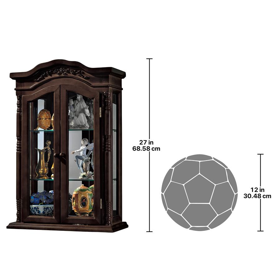 Beacon Hill Hardwood Wall Curio Cabinet