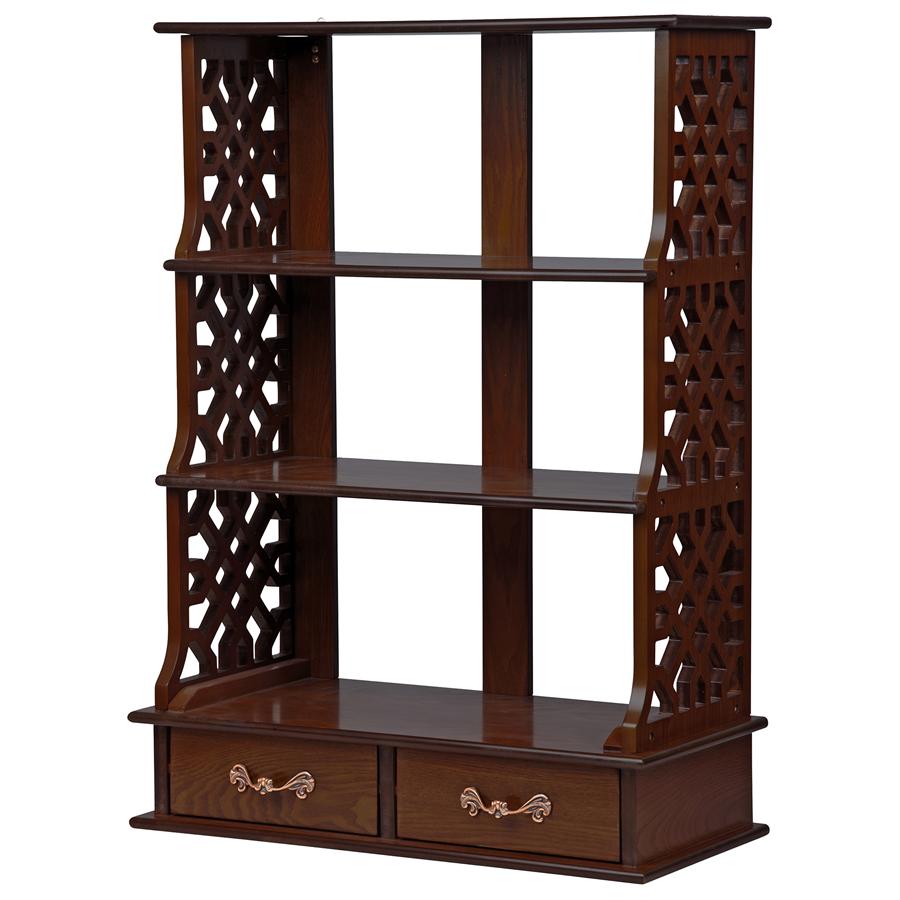 Chinese Chippendale-Style Triple Shelf Hardwood Wall Curio