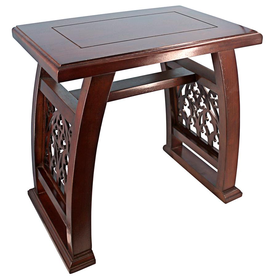 St. Thomas Aquinas Gothic Wooden Stool