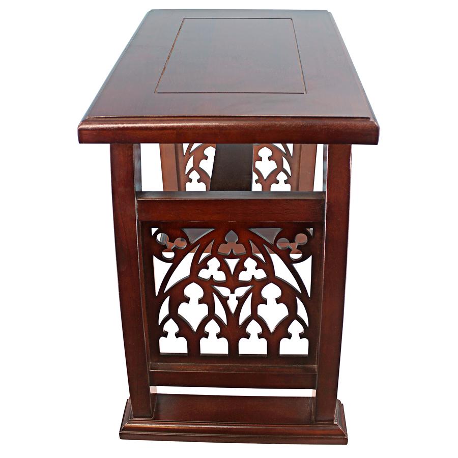 St. Thomas Aquinas Gothic Wooden Stool