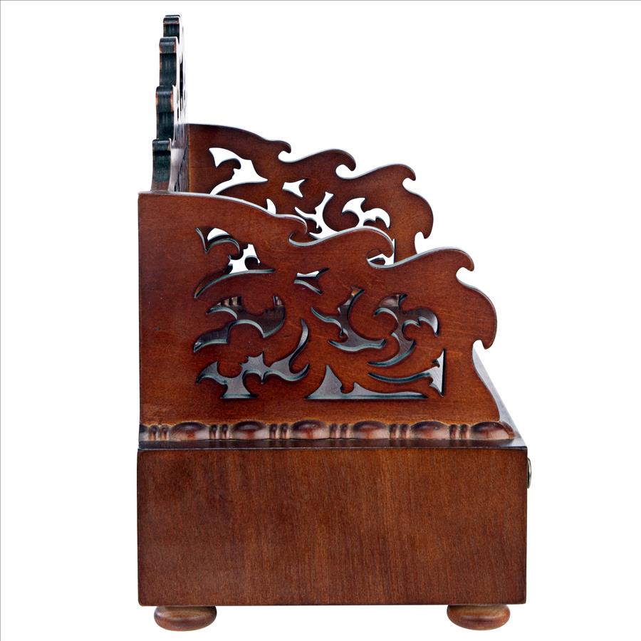 Antiquarian Floral Tracery Desktop Book Organizer