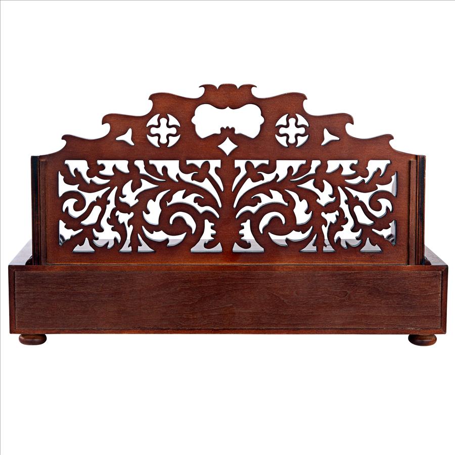 Antiquarian Floral Tracery Desktop Book Organizer