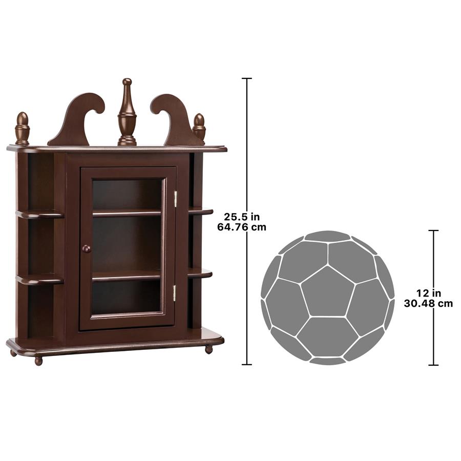 Savile Row Hardwood Wall Curio Display Cabinet