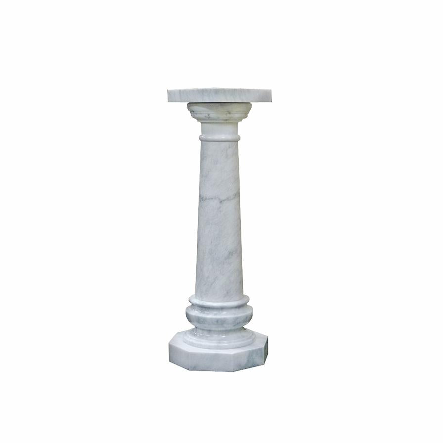 Opulent Versailles Natural Marble Column: White